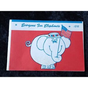 Vtg 1972 Everyone For Elephants Booklet American Republican Political History US